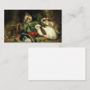 The Happy Family of Rabbits by Alfred Barber Business Card