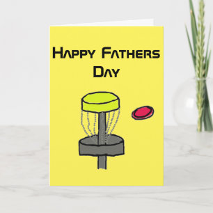 The Happy Fathers Day disc golf greeting card #2