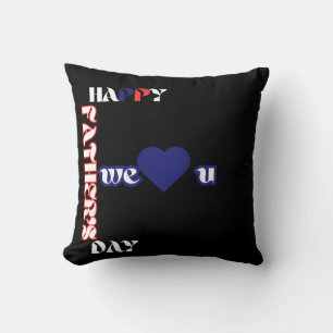 The "Happy Father's Day F-Formation" Throw Pillow