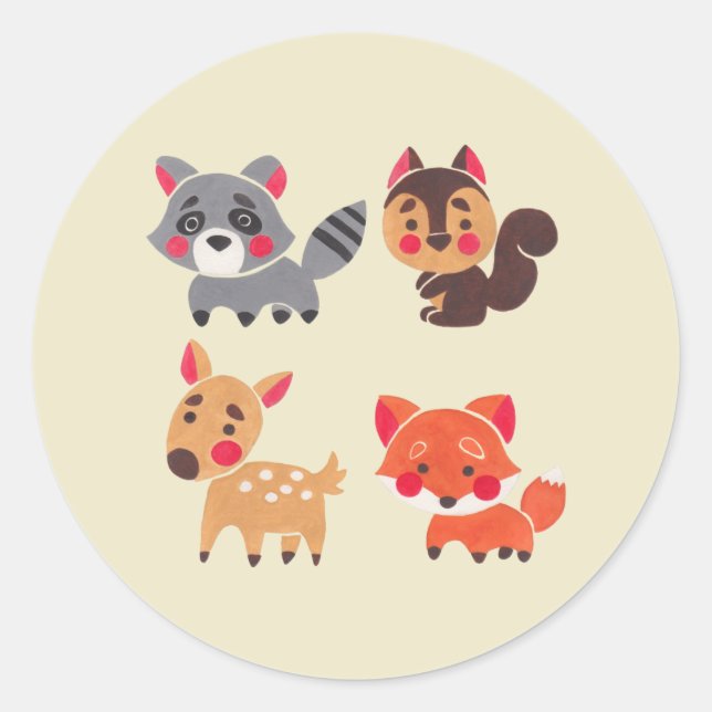 The Happy Forest Friend Classic Round Sticker (Front)