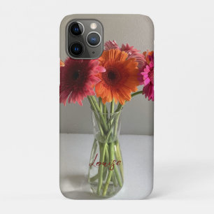 The Happy Gerbera Colorful Flower +Custom Name iPhone 11 Pro Case