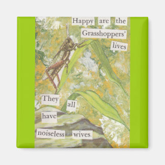 The Happy Grasshoppers Magnet