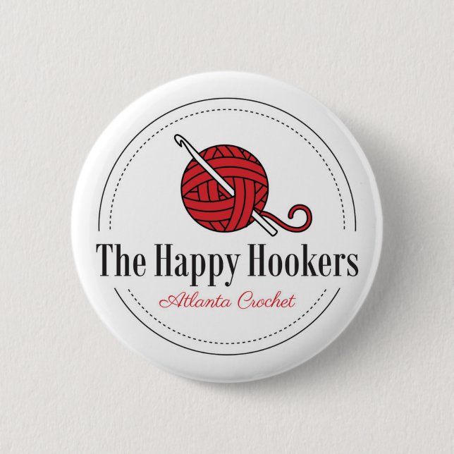 The Happy H Atlanta Crochet Logo Button (Front)