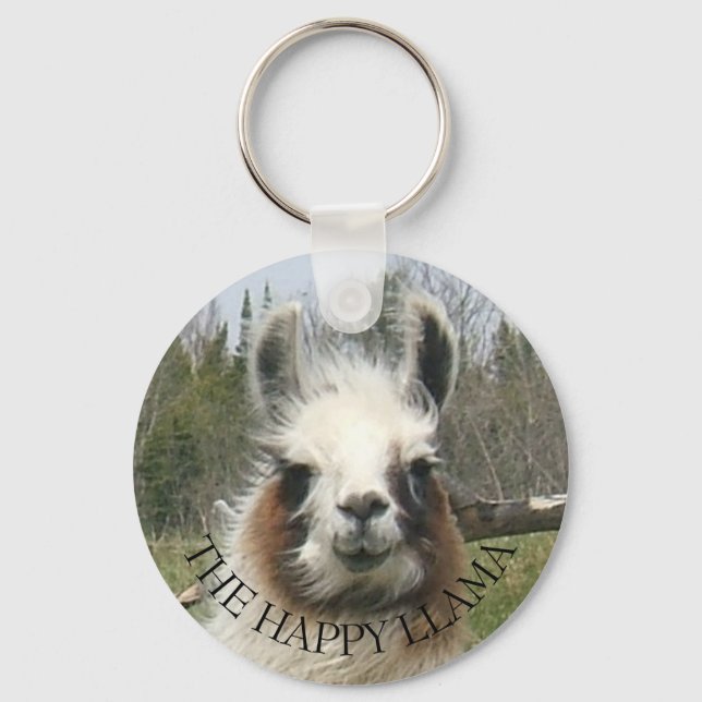THE HAPPY LLAMA KEY RING (Front)