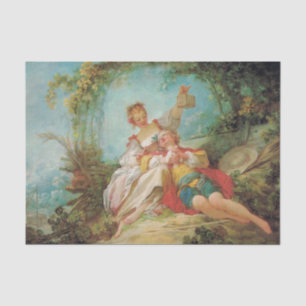 The Happy Lovers by Jean Honore Fragonard Tissue Paper