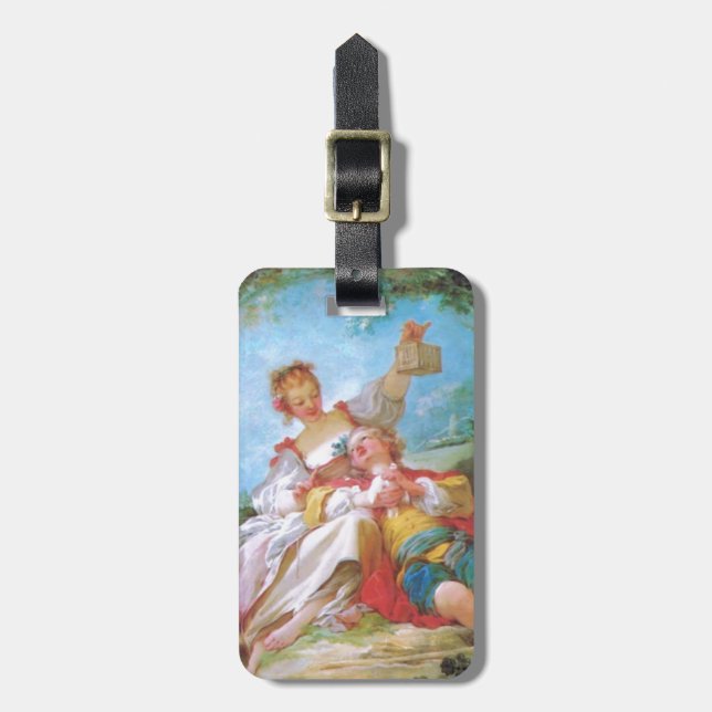 The Happy Lovers Personalised Luggage Tag (Front Vertical)