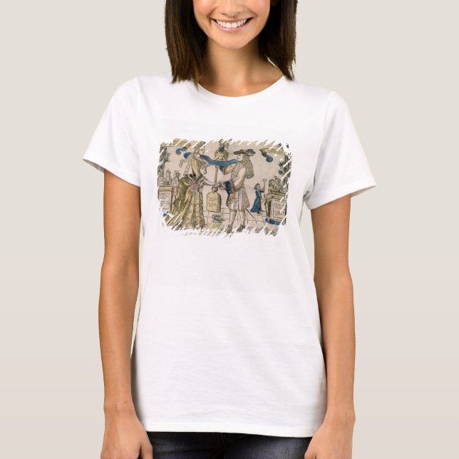 The Happy Marriage (stencil colored woodcut) T-Shirt (Front)