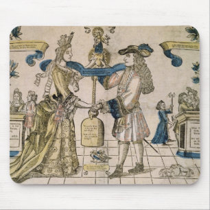 The Happy Marriage (stencil coloured woodcut) Mouse Mat