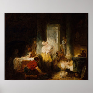 The Happy Mother – Fragonard (c.1760) Poster