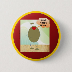 The Happy Olive 6 Cm Round Badge