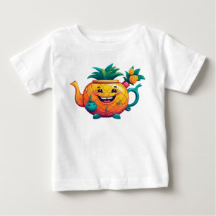The Happy & Prosperous Pineapple Teapot Baby T-Shirt
