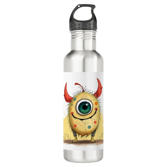 "The Happy Punkti Monster" 710 Ml Water Bottle (Front)