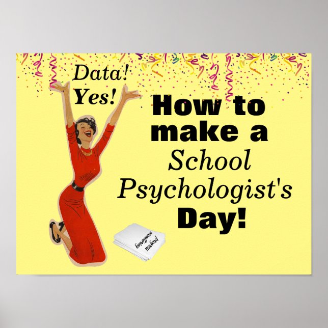 The Happy School Psychologist Poster (Front)