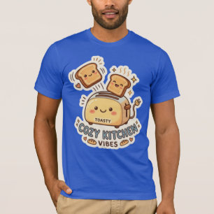 The Happy Toaster Quirky Breakfast Sticker Tee