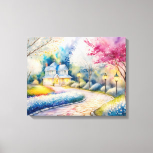 The Happy Village  Canvas Print