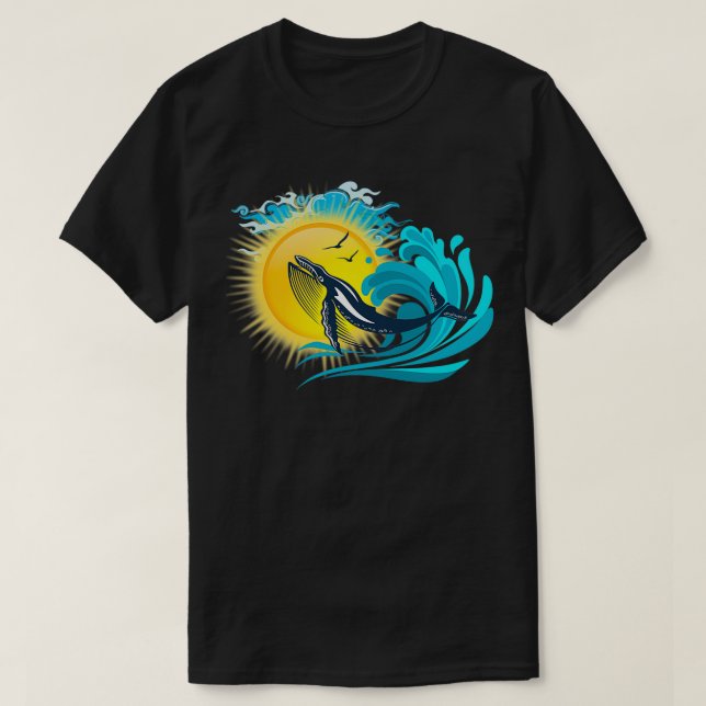 The happy whales T-Shirt (Design Front)