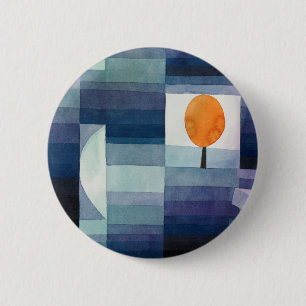 The Harbinger of Autumn (1922) by Paul Klee 6 Cm Round Badge