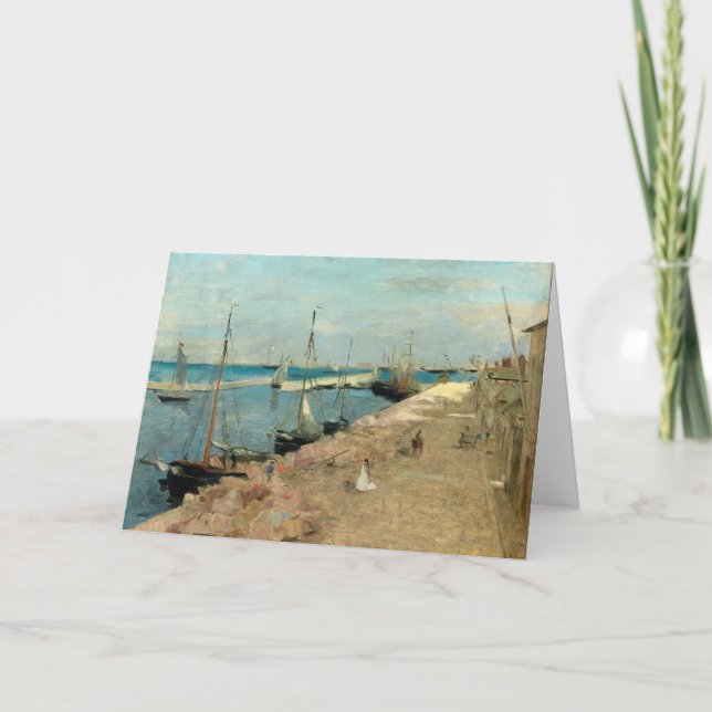 The Harbour at Cherbourg | Berthe Morisot Card (Front)