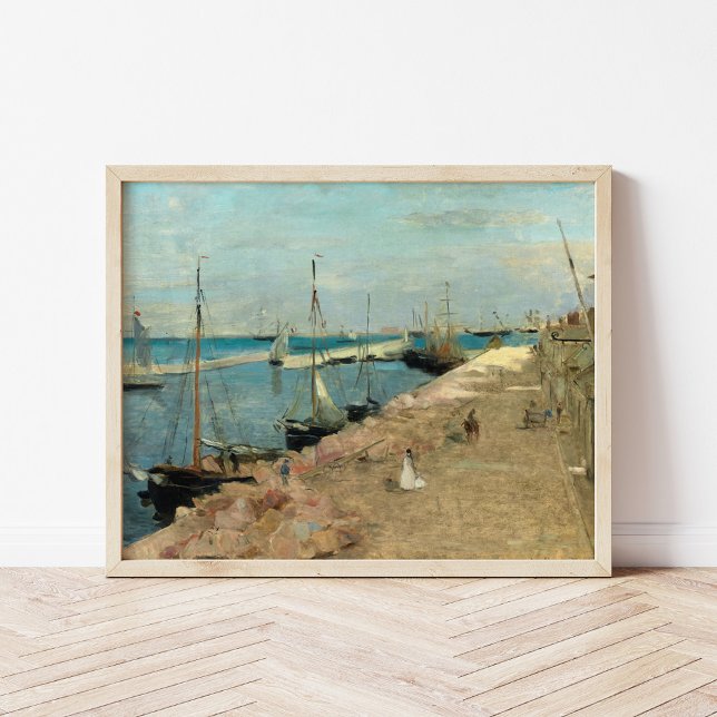 The Harbour at Cherbourg | Berthe Morisot Poster (Creator Uploaded)