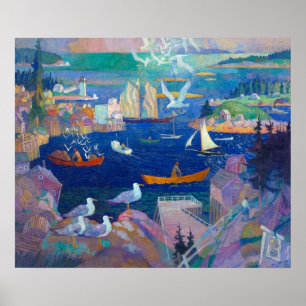 The Harbour at Herring Gut by Newell Convers Wyeth Poster
