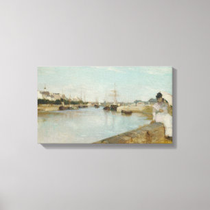 The Harbour at Lorient, 1869 (oil on canvas) Canvas Print