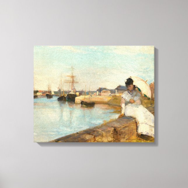 The Harbour at Lorient by Berthe Morisot Canvas Print (Front)