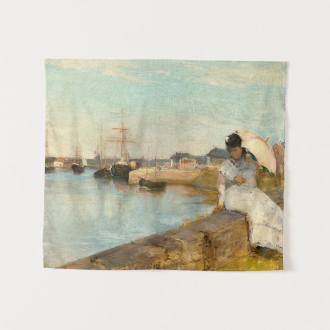 The Harbour at Lorient by Berthe Morisot Tapestry (Front (Horizontal))