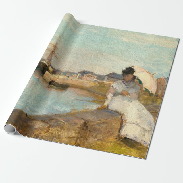 The Harbour at Lorient by Berthe Morisot Wrapping Paper (Unrolled)