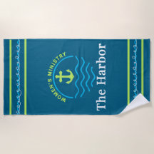 The Harbour Logo Beach Towel