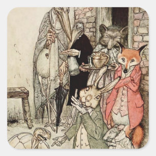 “The Hare and the Tortoise” by Arthur Rackham Square Sticker