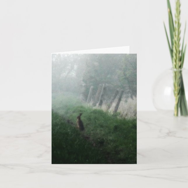 "The Hare I Saw in My Dream"  Blank Card (Front)