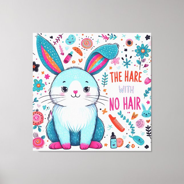 The hare with no hair canvas print (Front)