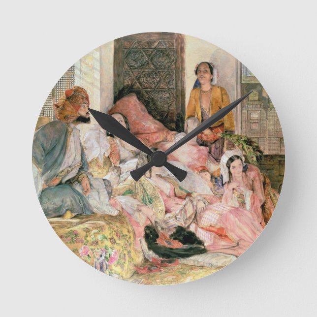 The Harem, c.1850 Round Clock (Front)