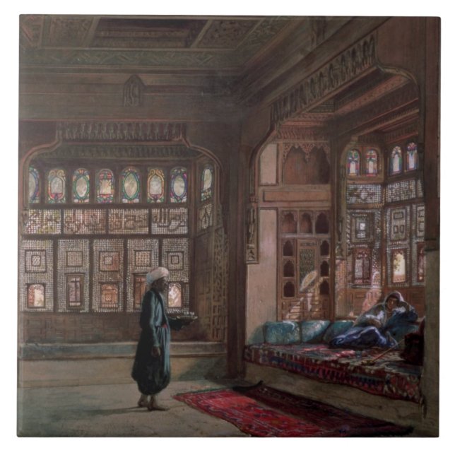 The Harem of Sheikh Sadat, Cairo, 1870 Tile (Front)