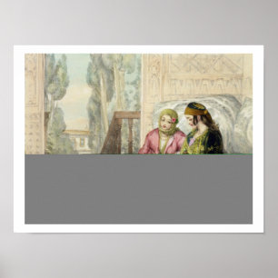 The Harem, plate 1 from 'Illustrations of Constant Poster