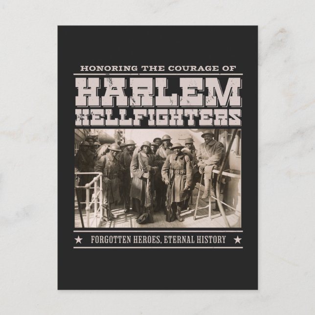 The Harlem Hellfighters - WW1 Tribute Postcard (Front)