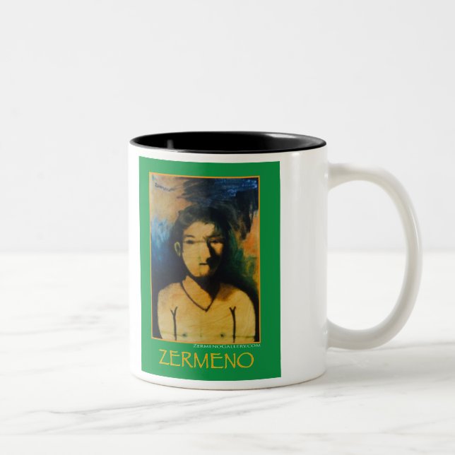 "The Harlequin Boy" Two-Tone Coffee Mug (Right)
