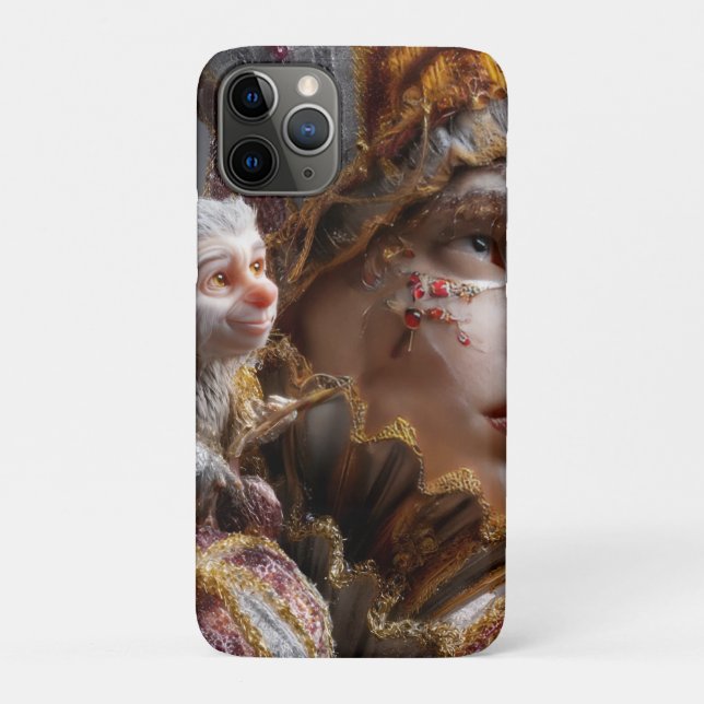 The Harlequin Monkey with Magic Wings Case-Mate iPhone Case (Back)