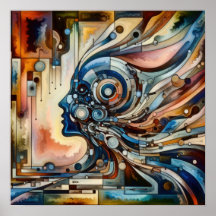 The Harmonious Paradox - Abstract Woman Art