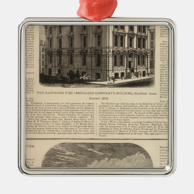 The Hartford Fire Insurance Company Metal Tree Decoration (Front)