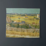 The Harvest by Vincent van Gogh Tapestry<br><div class="desc">Vincent van Gogh created "The Harvest" in 1888 while at Arles and considered the work one of his most successful pieces. The medium he used for the work is oil on canvas. The original work is on display at van Gogh Museum in Amsterdam.</div>