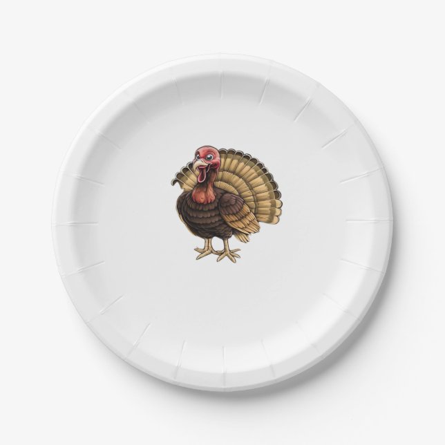 The Harvest Guardian Turkey Classic T-Shirt.png Paper Plate (Front)