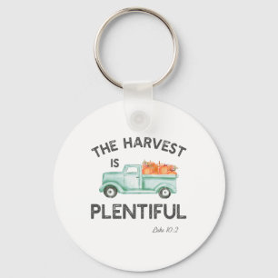 The Harvest Is Plentiful Christian Fall Autumn 1 Key Ring