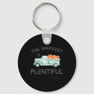 The Harvest Is Plentiful Christian Fall Autumn 1 Key Ring