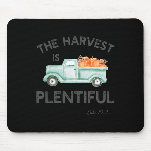 The Harvest Is Plentiful  Christian  Fall Autumn 1 Mouse Mat (Front)