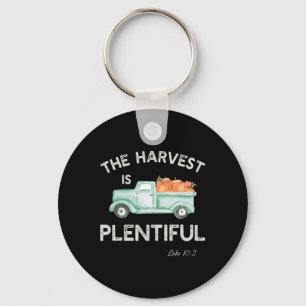 The Harvest Is Plentiful  Christian  Fall Autumn  Key Ring