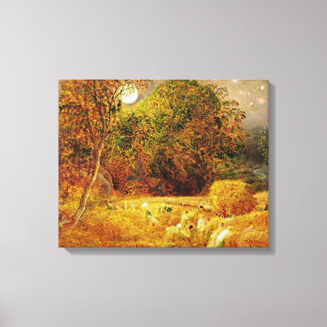 The Harvest Moon, 1833 (oil on paper laid on panel Canvas Print (Front)