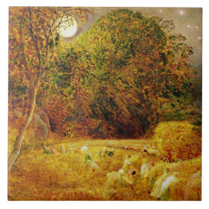 The Harvest Moon, 1833 (oil on paper laid on panel Tile