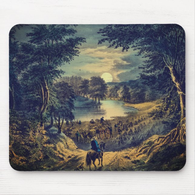 The Harvest Moon, Currier & Ives: Mouse Mat (Front)