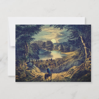 The Harvest Moon, Currier & Ives:  Postcard